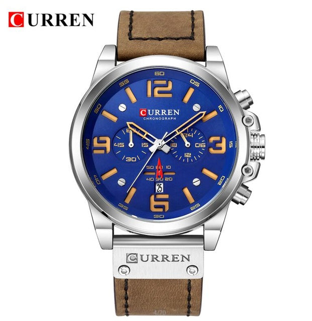 Top New CURREN 8314  Watches Top Brand Luxury Men Military Sport Wristwatch Leather Quartz Watch Waterproof Relogio Masculino