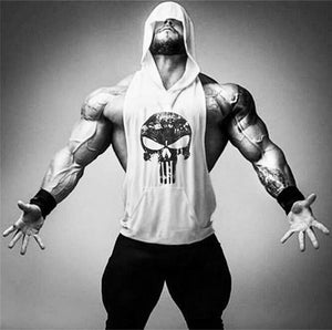 Skull Bodybuilding Stringer Tank Tops men Gyms Stringer Shirt Fitness Tank Top Men Gyms Clothing Cotton Vest hoodies