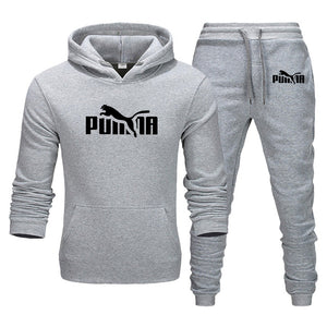 Men's Track Field Sportswear Fleece Thickened Hooded Boutique Clothing Casual Hoodies Suit Jacket + Pants Warm Winter Sweatshirt