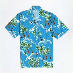 Pink Hawaiian Beach Short Sleeve Shirt Men 2020 Summer Fashion Palm Tree Print Tropical Aloha Shirts Mens Party Holiday Chemise