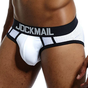 JOCKMAIL Men Underwear Mesh Qucik-Dry Sexy Men Briefs Breathable Mens Slip Cueca Male Panties Underpants Briefs Gay Underwear