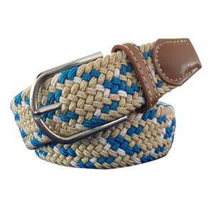 ZLD Hot Colors Men Women Casual Knitted pin buckle Belt Woven Canvas Elastic Stretch Belts Plain Webbing 2018 fashion 105-110cm